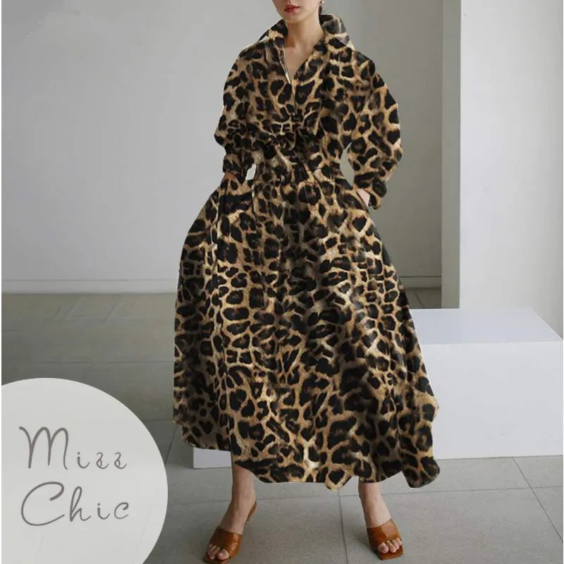 S-5XL 韓国ファッション長袖シャツドレスシックなターンダウンネックシャーリングマキシドレス女性 2022 秋冬服ストリート