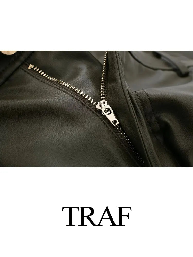 Women Fashion Skirts Spring And Summer Trend Imitation Leather Loose Long Skirt Woman Casual With Pockets Women's Skirts