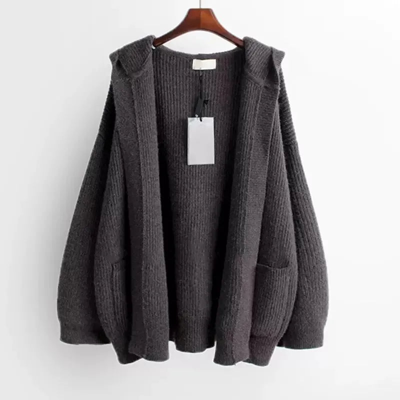 Women's 2024 Autumn New Matching Set Korean Elegant Hoodie Knitted Coat+Long Sleeve+Shark Pants Three Piece Female Clothing Suit