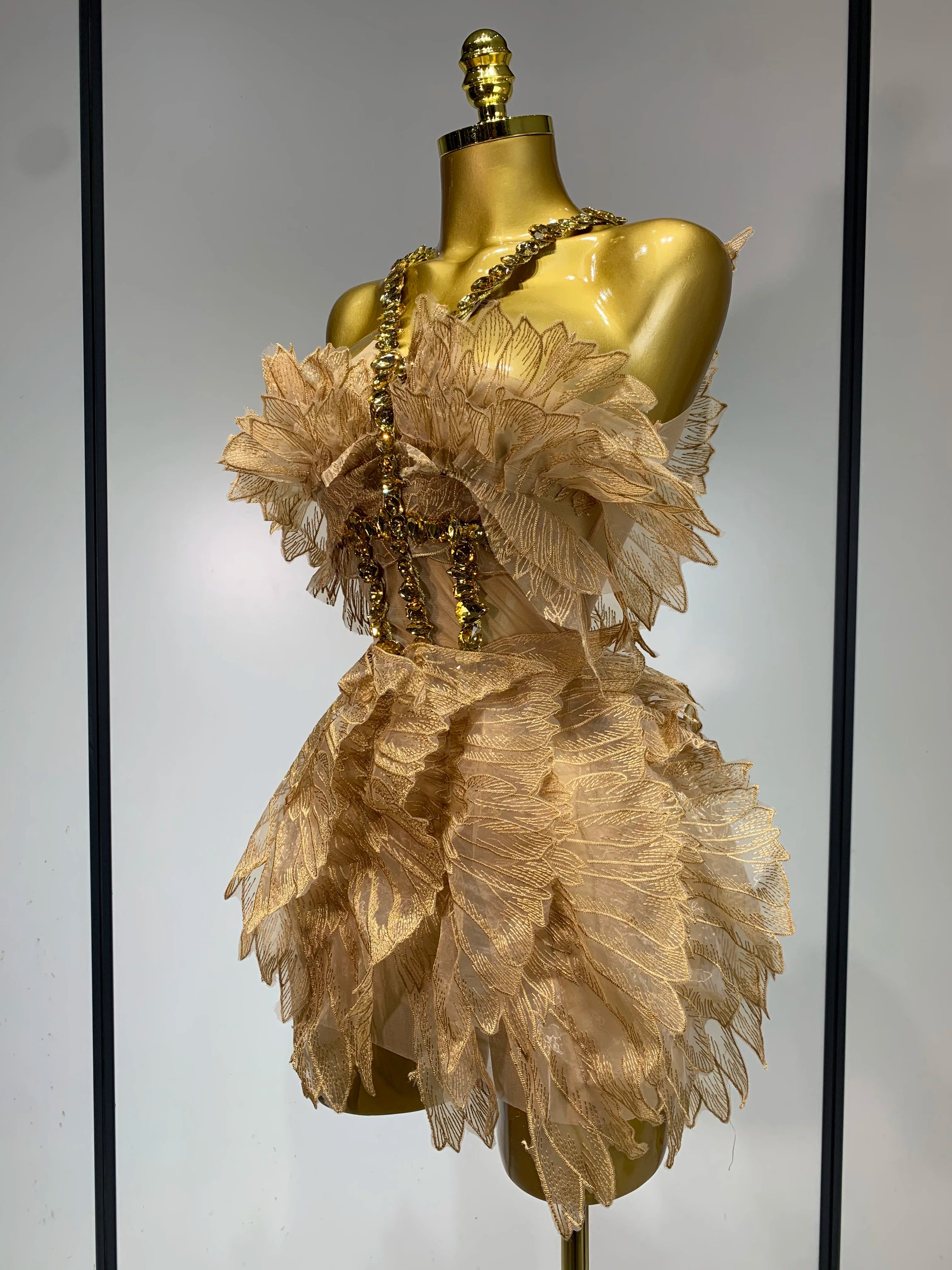 Women Sexy Mesh See Though Crystal Bodycon Mini Dress Celebrate Birthday Party Nightclub Hotwife Outfit Singer Stage Costume