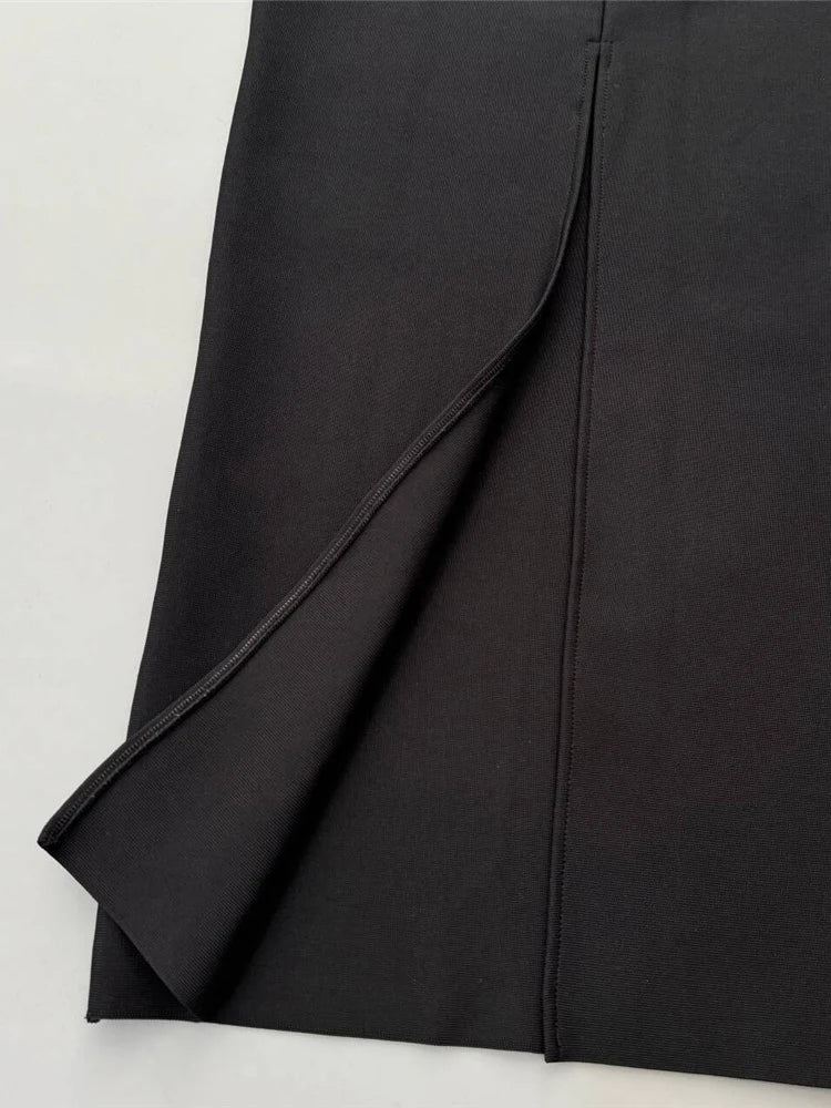 Exquisite Black Velvet Mermaid Gown with Statement Pearl Decor for a Special Occasion Dress