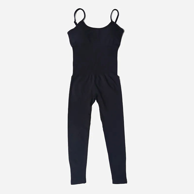 Women's Tracksuit Yoga Set Seamless Jumpsuits One Piece Fitness Workout Rompers Sportswear Gym Set Workout Clothes For Women Black