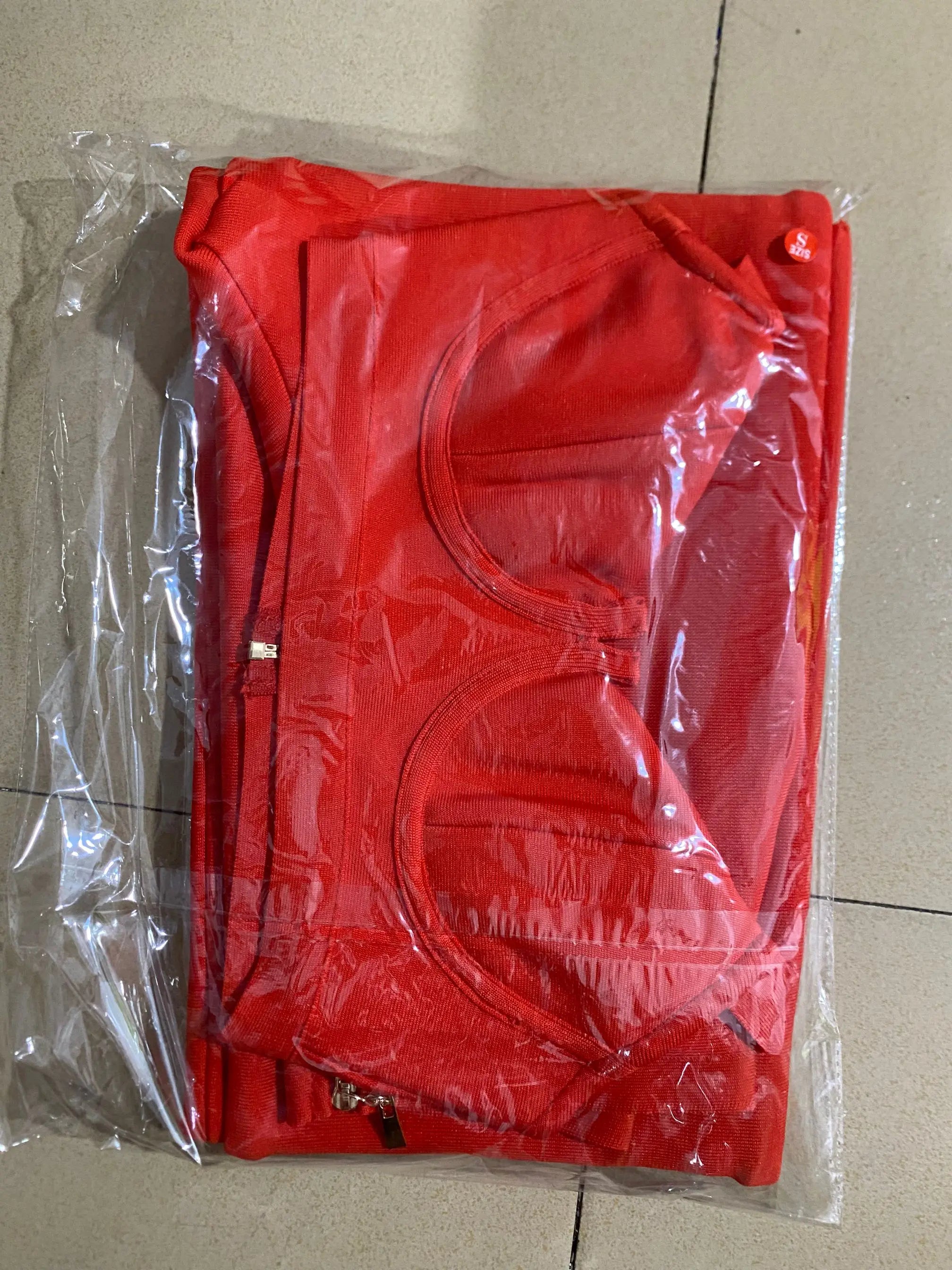 2024 Summer New Fashion Celebrity Sexy Bandage Two-piece Set Tight Short Top & High Waist Flared Trousers Pants Set Red