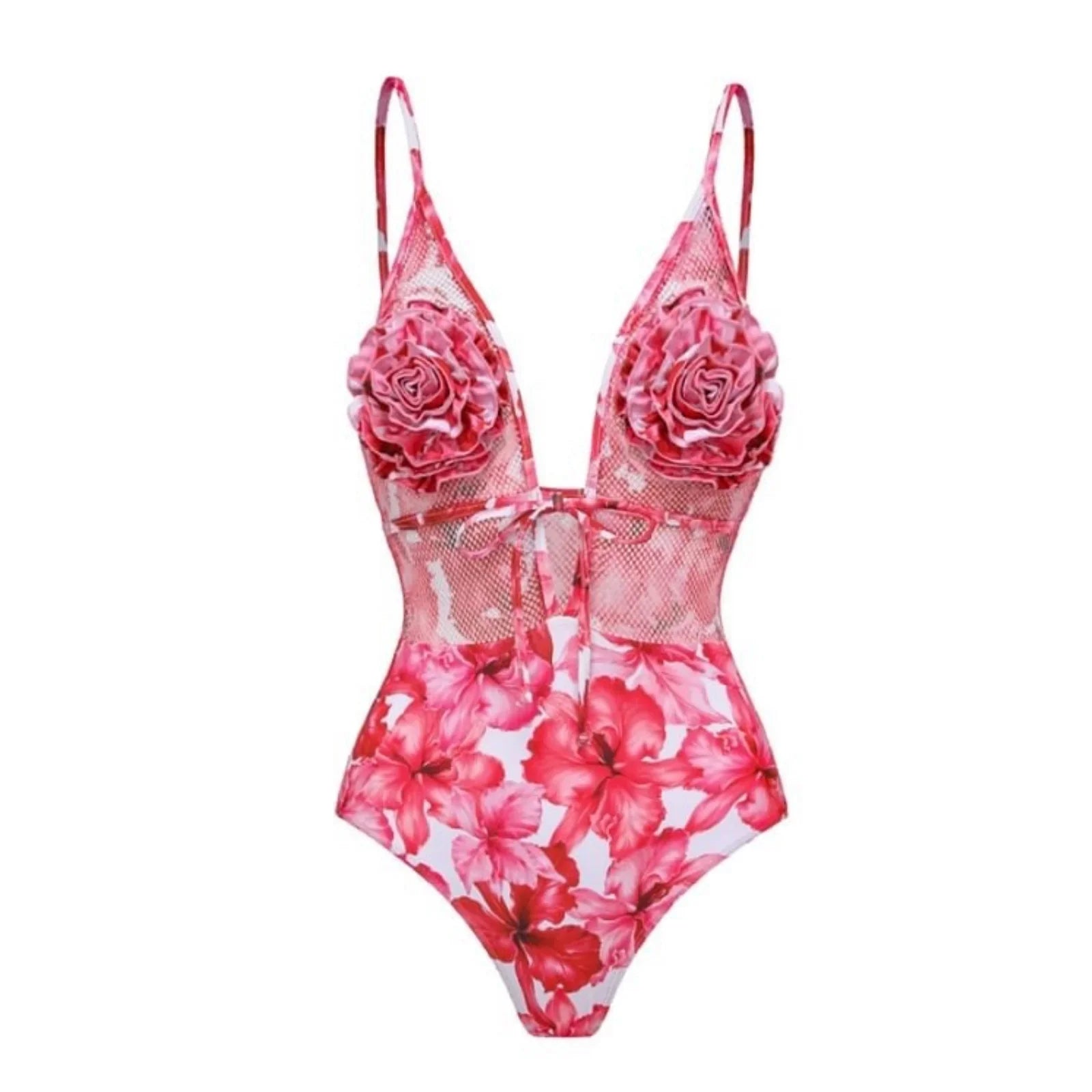 3D Flower Sexy Push Up One Piece Swimsuit Women Swimwear Underwire Monokini Bathing Suits Swim Suit Wear Summer Beachwear swimsuit 2