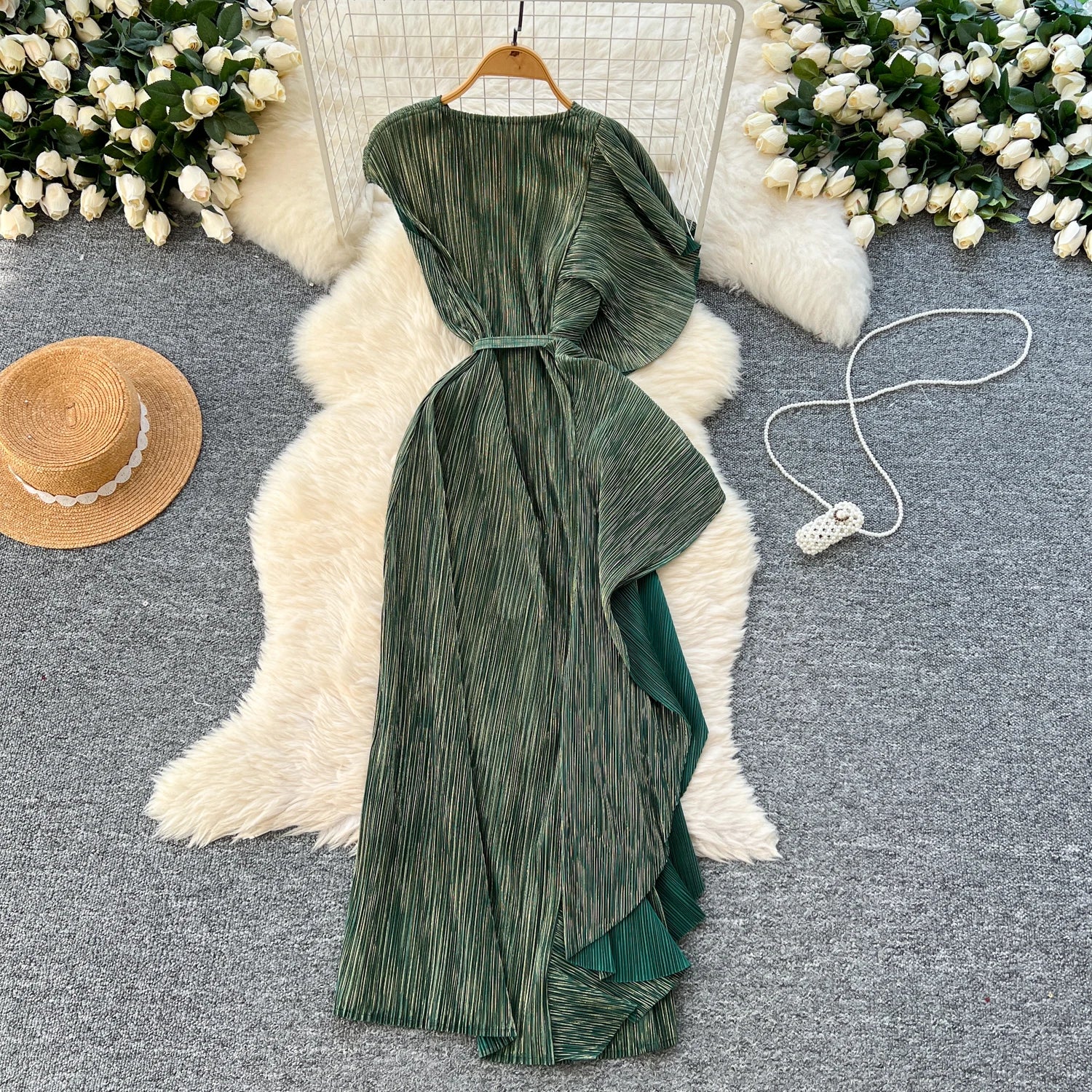 Chic asymmetrical sweet Spliced Elegant Korean Fashion Fairy Dresses Sexy High Waist A-line Vestidos Summer Women Vacation