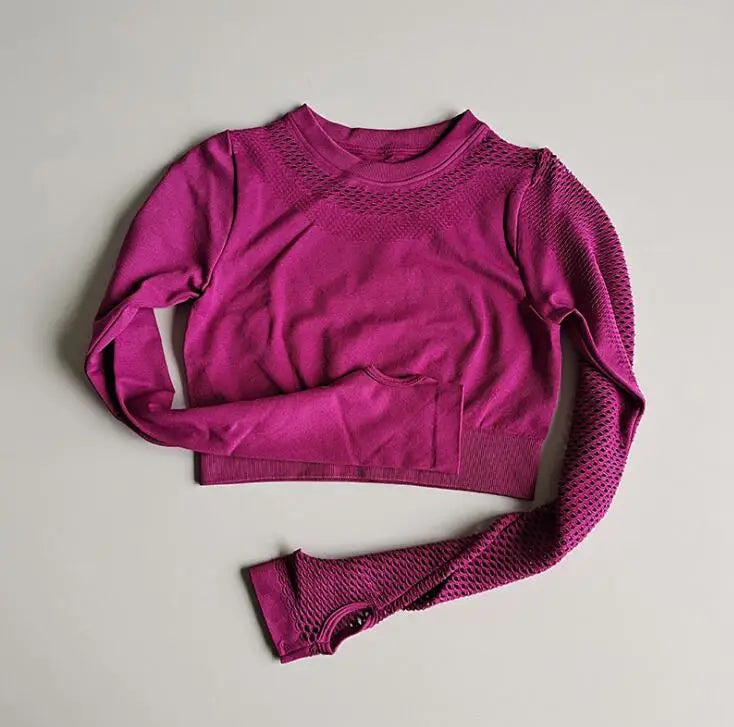 1/2Pcs Seamless Yoga Set Women Gym Sportswear Outfit Yoga Pant Leggings One Shoulder Sports Bra Workout Cloth Tracksuit purple top