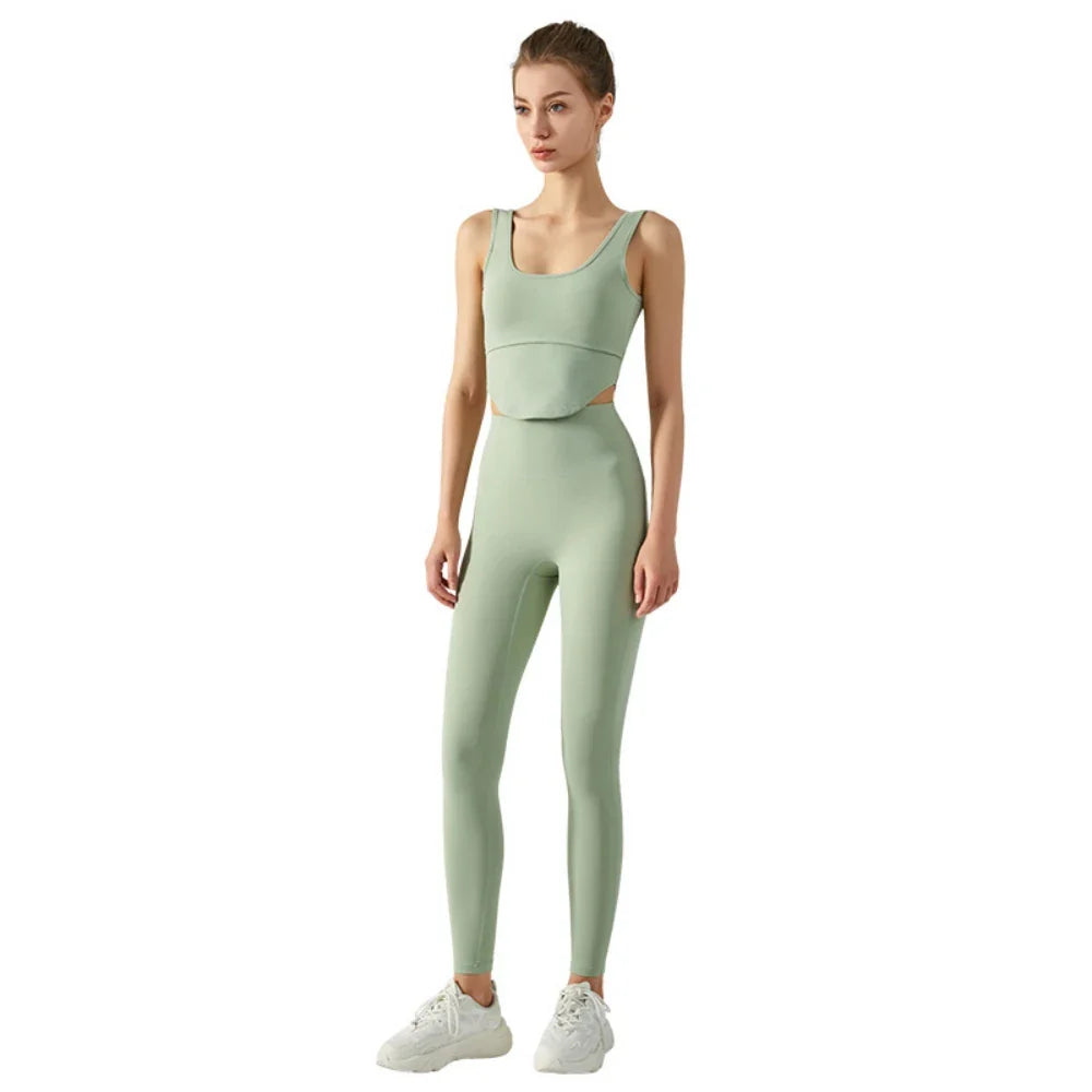 Emily Sportswear Naked High Waist Tight Yoga Pants Double-sided Brushed Peach Buttocks Lifting Running Sports Fitness Leggings