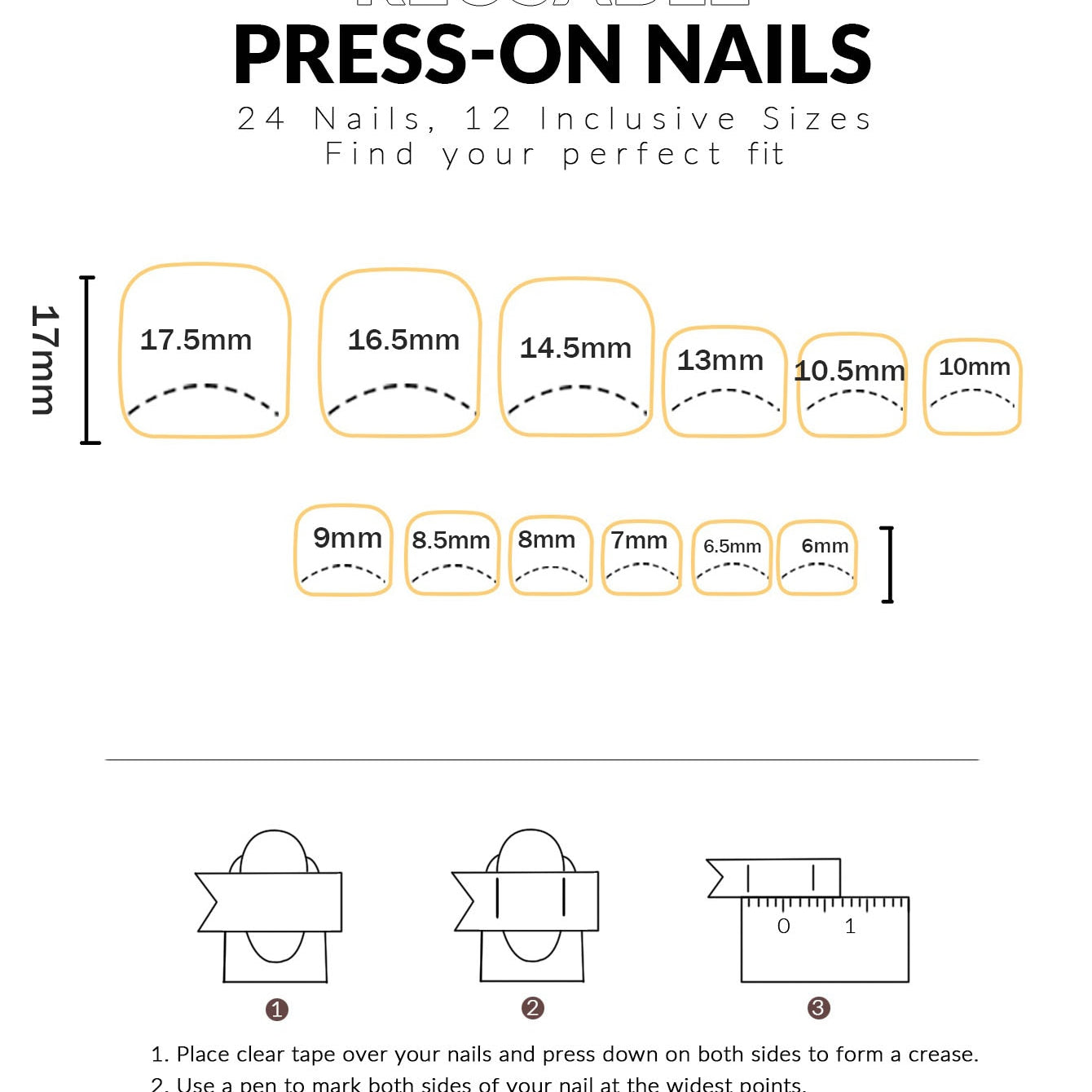 Toe Nails Set French Press on Foot Tips Fake Nail Tips with Designs Summer Reusable Artificial False Stick-on Nails Art 24pcs