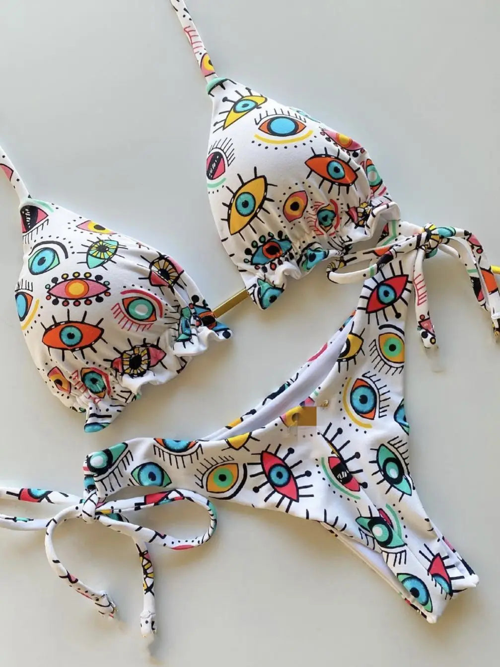 2022 Women Swimwear Female Swimsuit Sexy Bikini Swimwear Print Flower Bikinis Set Biquini Brazilian Beach Wear Bandage Bikinis 6222