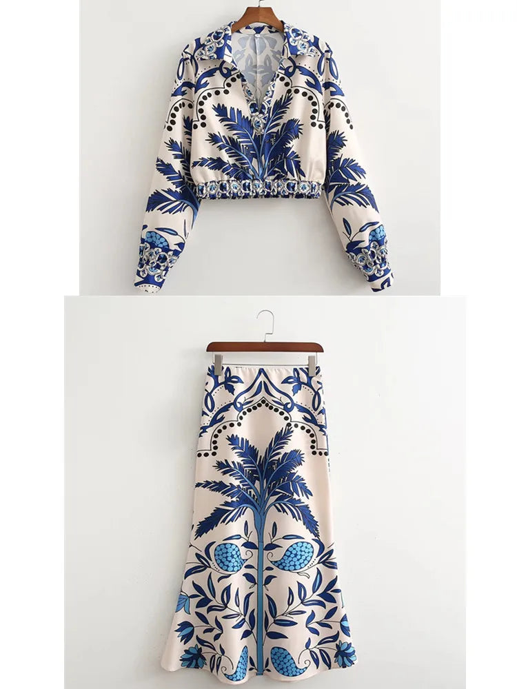 Zevity Women Vintage Position Floral Print A Line Midi Skirt Faldas Mujer Female Retro Summer Side Zipper Slim Vestidos QUN680 XD SU681