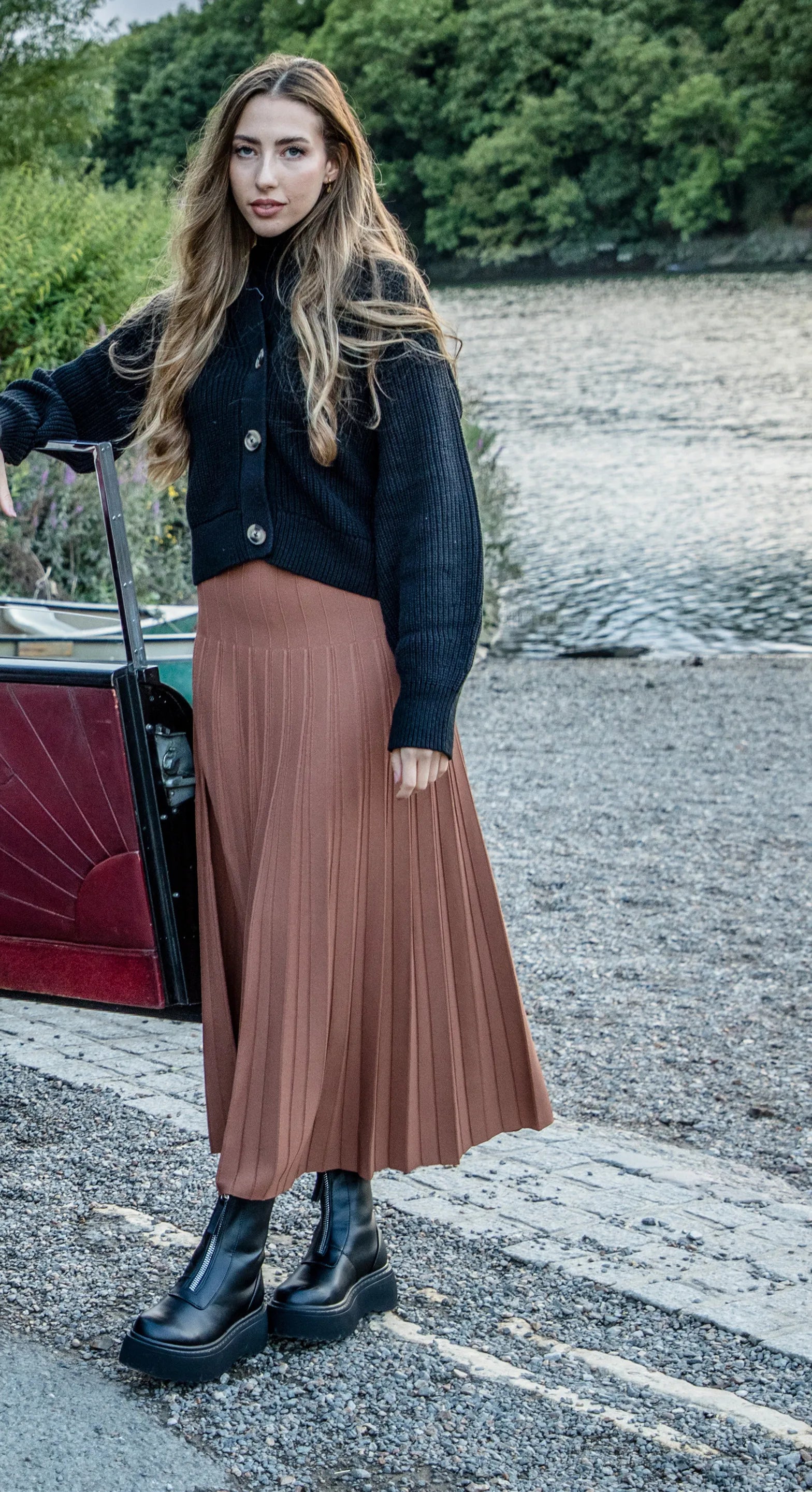 Women Maxi Skirts Female Knitted Long Dress Solid Color Knitting Skirt XS-3XL Plus Size Woman Autumn Winter Skirts Max camel