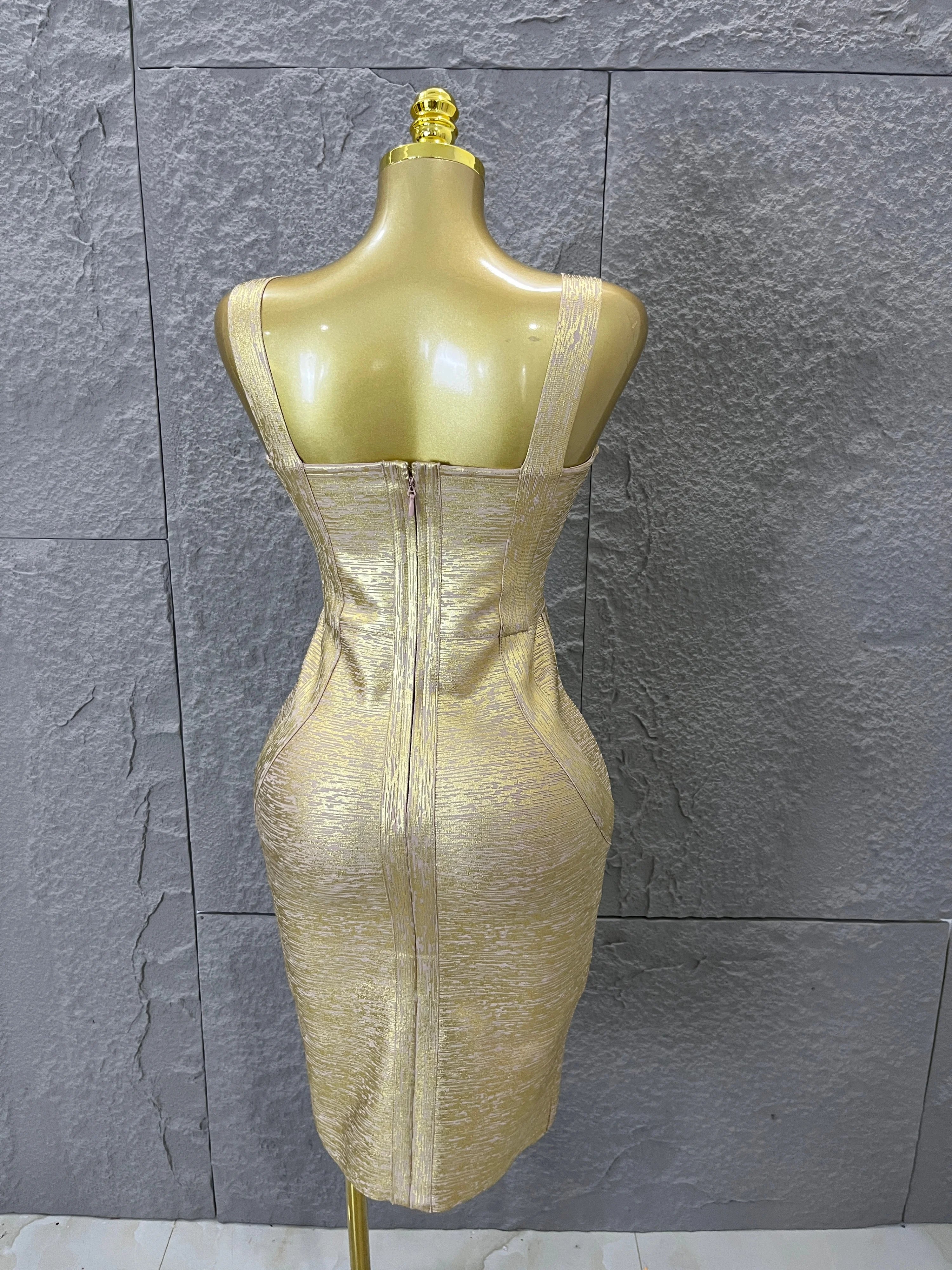 Elegant Sweetheart Neck Bandage Dress Crisscross Bust Slim Fit Midi Evening Banquet Formal Dinner Wedding Guest Cocktail Outfit