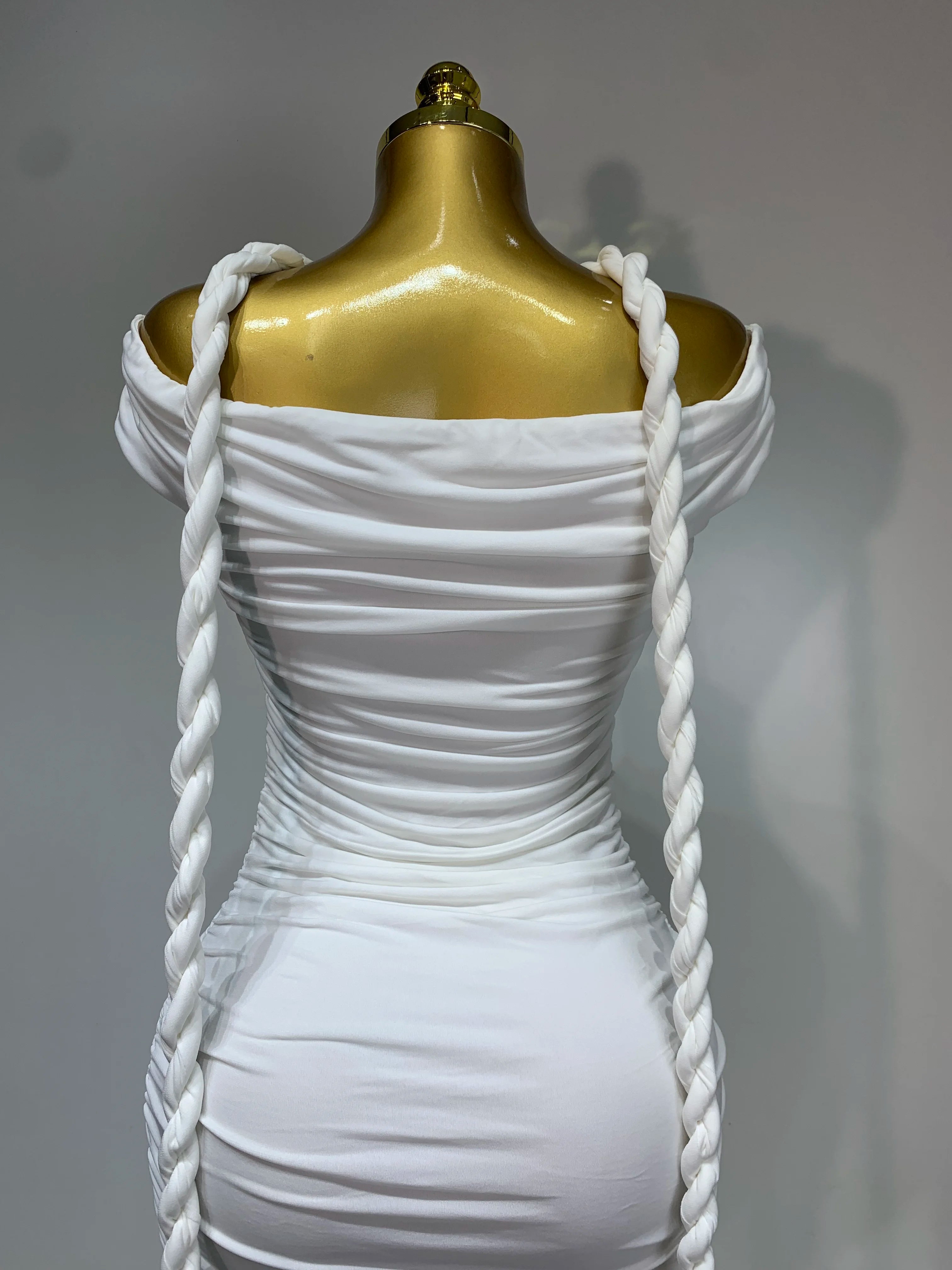 2025 White Women Sexy Off Shoulder Bodycon Mesh Long Dress Nightclub Party Evening Fashion Birthday Dress Vestido