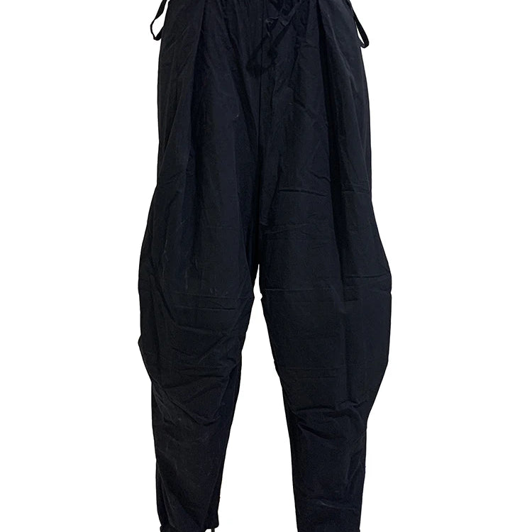 Lautaro Spring Autumn Long Oversized Baggy Wide Leg Pants Men Elastic Waist Drawstring Loose Casual Korean Fashion Clothes 2025 Black