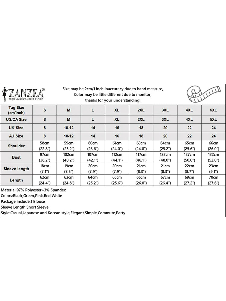 ZANZEA Summer Fashion Blouse Elegant Short Sleeve Satin Shirt Women Stylish OL Work Shirt Female Party Blusas Tunic Chemise