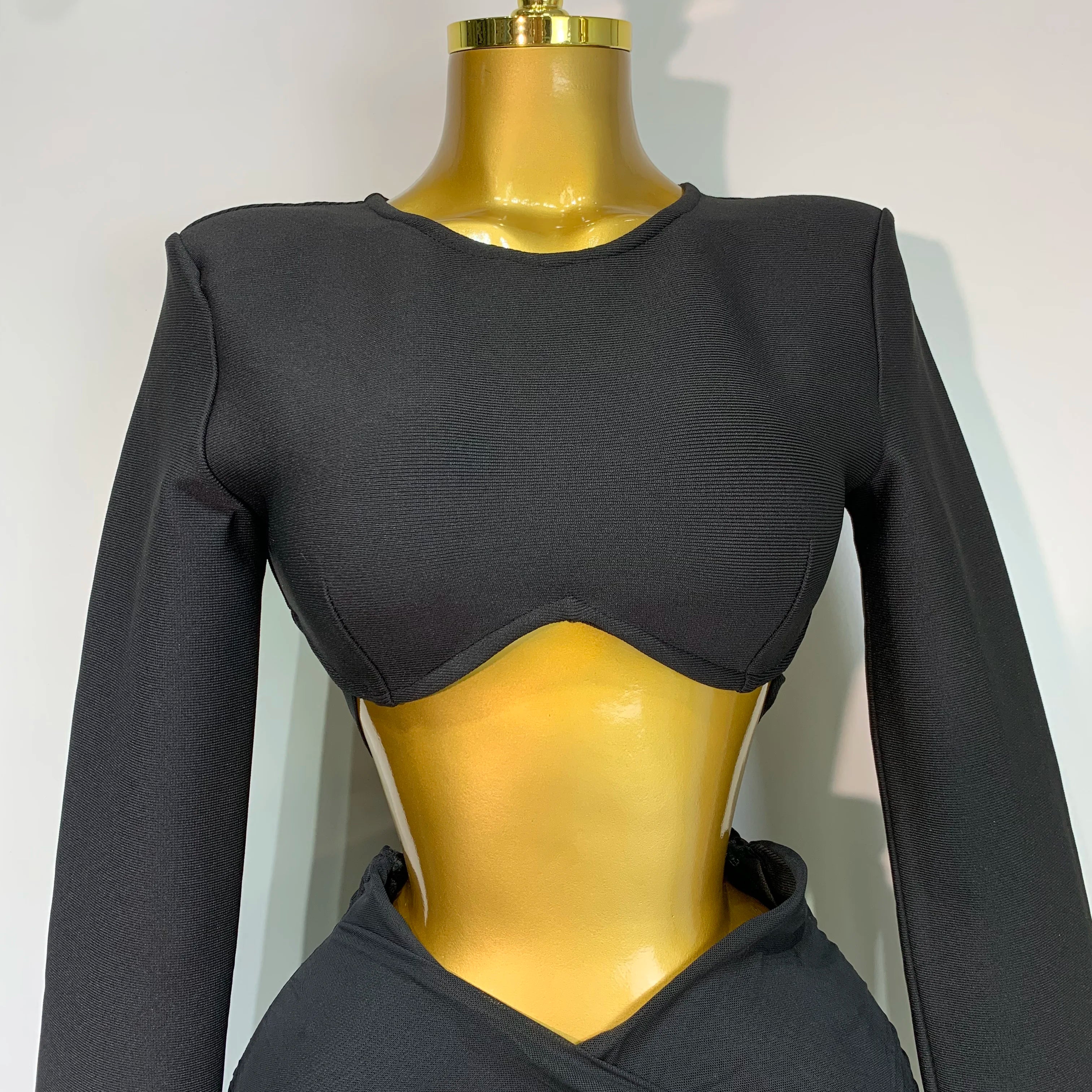 Luxury Birthday Dress Women Sexy Long Sleeve Feather Black Mesh Mini Bodycon Bandage Dress Elegant Evening Club Party Dress 
