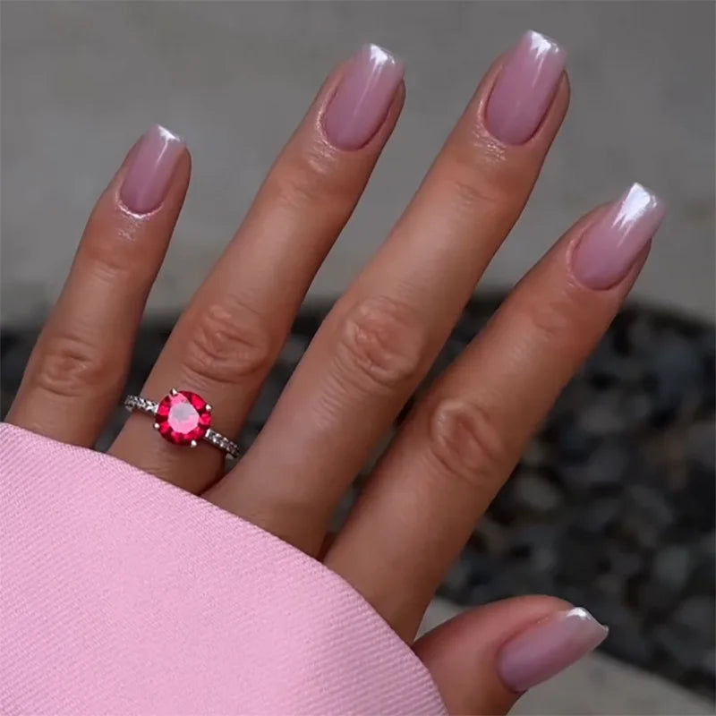 24Pcs Fashion Fake Nails Press on Long Ballet False Nails Art with Flower Design Brown Detachable Full Cover Nail Tips Manicure 2701