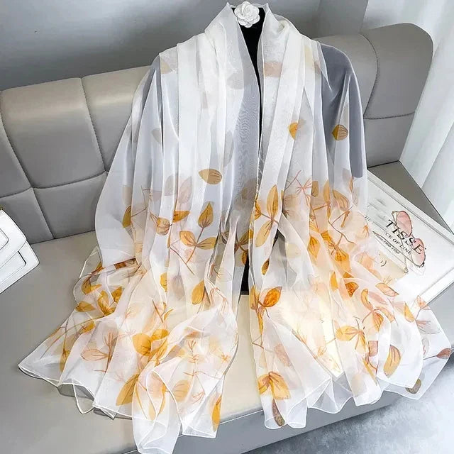 Silk Scarf Foulard Female Headbanda Luxury Hijab Women Soft Warm Pashmina Beach Scarves Echarpe Shawl Large Wrap Echarpe Bandana see chart 23