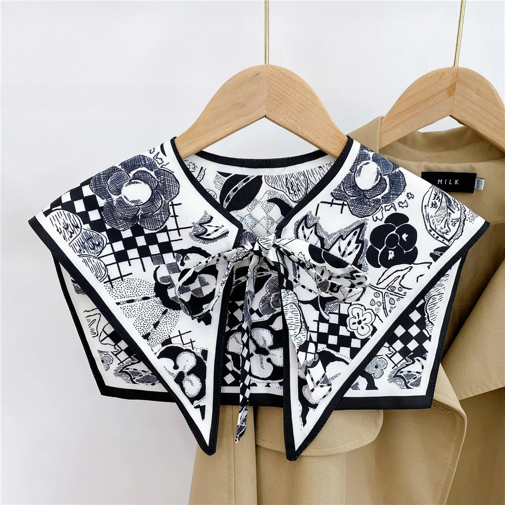 Capes New Style Shoulder Scarf Shawl Women False Collar Air Conditioning Room Shawl Decoration With Knotted Scarf Cloak 21 One Size