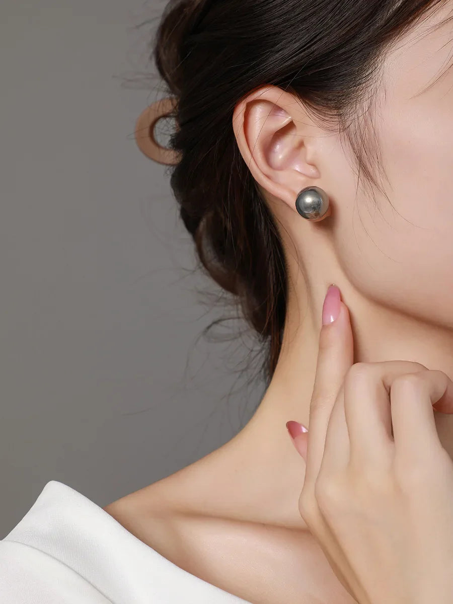 ALA Rising|L Gray Pearl Elegant Women Earing Unique Design Women Fashion Accessaries Office Lady Earing