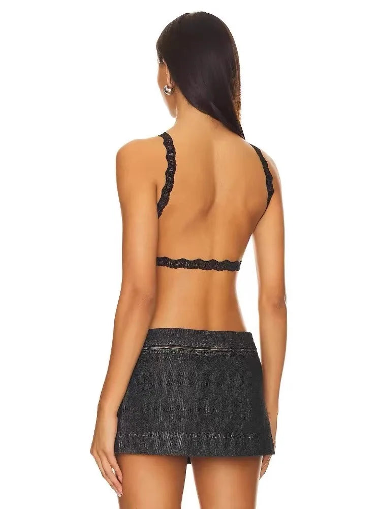 Jaded London Spring/Summer New Spicy Girl Diamond Set Printed Tank Top Short Style Tie Dye Sexy Slimming Bareback Top