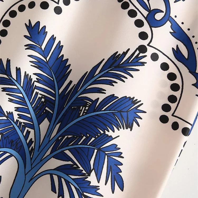 Zevity Women Vintage Position Floral Print A Line Midi Skirt Faldas Mujer Female Retro Summer Side Zipper Slim Vestidos QUN680