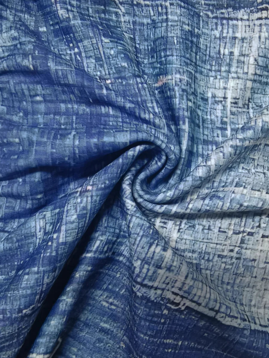 LW Plus Size Imitaton Denim Pocket Design Regular Fit Pants Set 2023 Women Autumn Winter Gradient Print Two Pieces Matching Sets