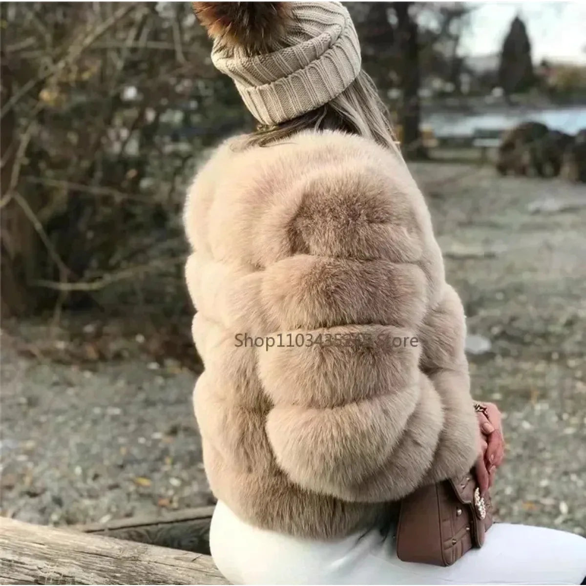 Women's Fashion Faux Fur Coat Super Hot Autumn Winter Women Short Faux Fox Fur Fluffy Jacket High Quality 5xl Ladies Furry Coats