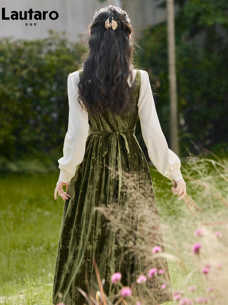 Lautaro Summer Long Colorful Soft Velvet Dresses Woman HIgh Waist Elegant Luxury Designer Clothes Spaghetti Strap Dress 2025