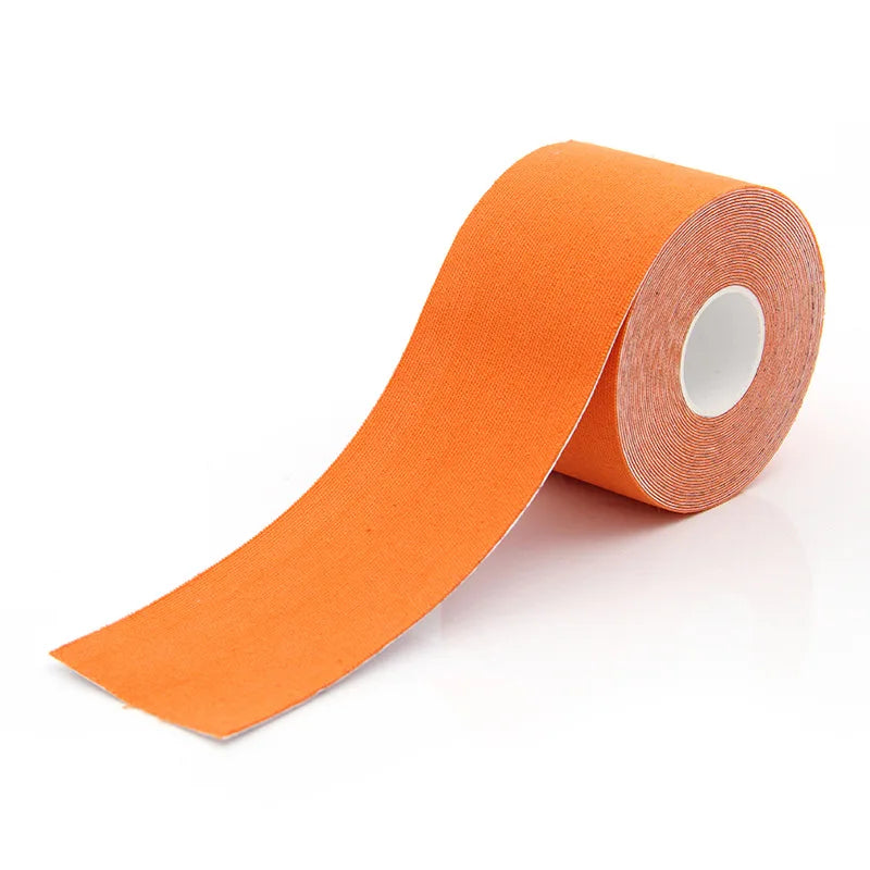5 Size Kinesiology Tape Medical Athletic Elastoplast Sport Recovery Strapping Gym Waterproof Tennis Muscle Pain Relief Bandage Orange