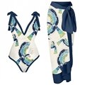 Two Piece Sets Beach Swimsuit Cover-up 2024 Summer Women Clothes Tops Bodysuits And Skirt Fitness Skinny Outfit 2 Piece Suit Picture 1