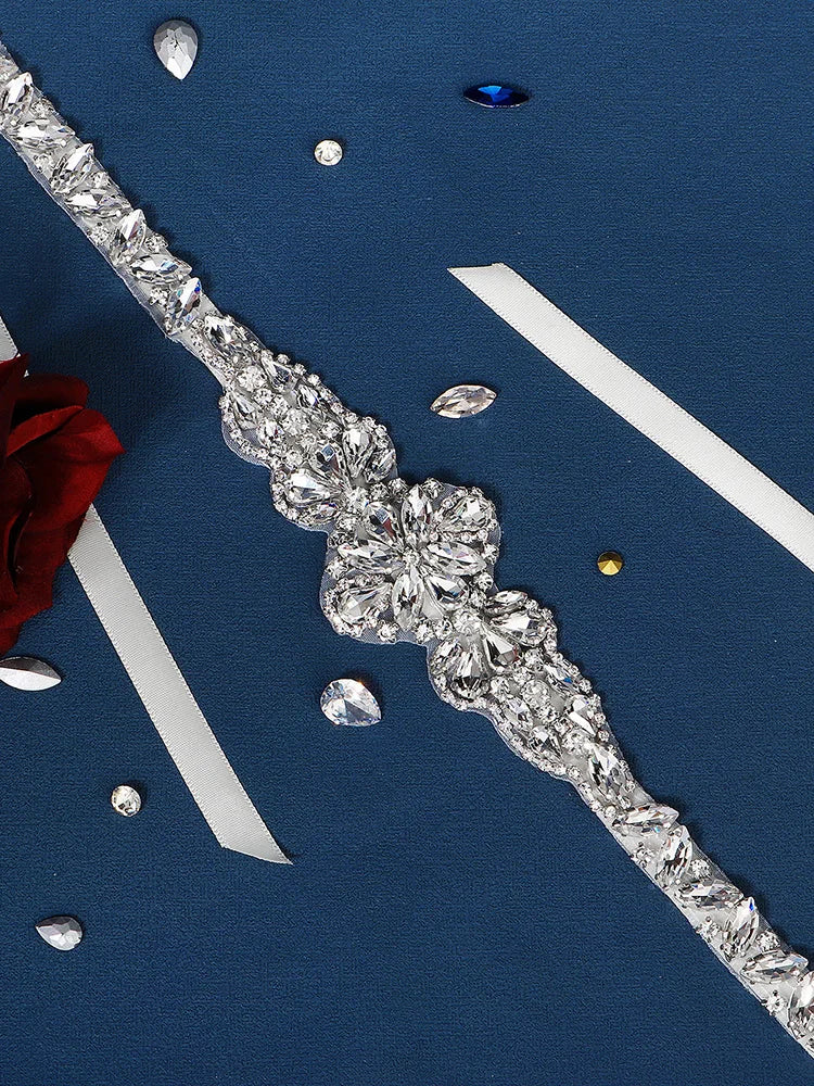 Newest Luxury Rhinestone Bridal Belt Bride Wedding Dress Accessories Party Prom Bridal Wedding Dress Belt For Women