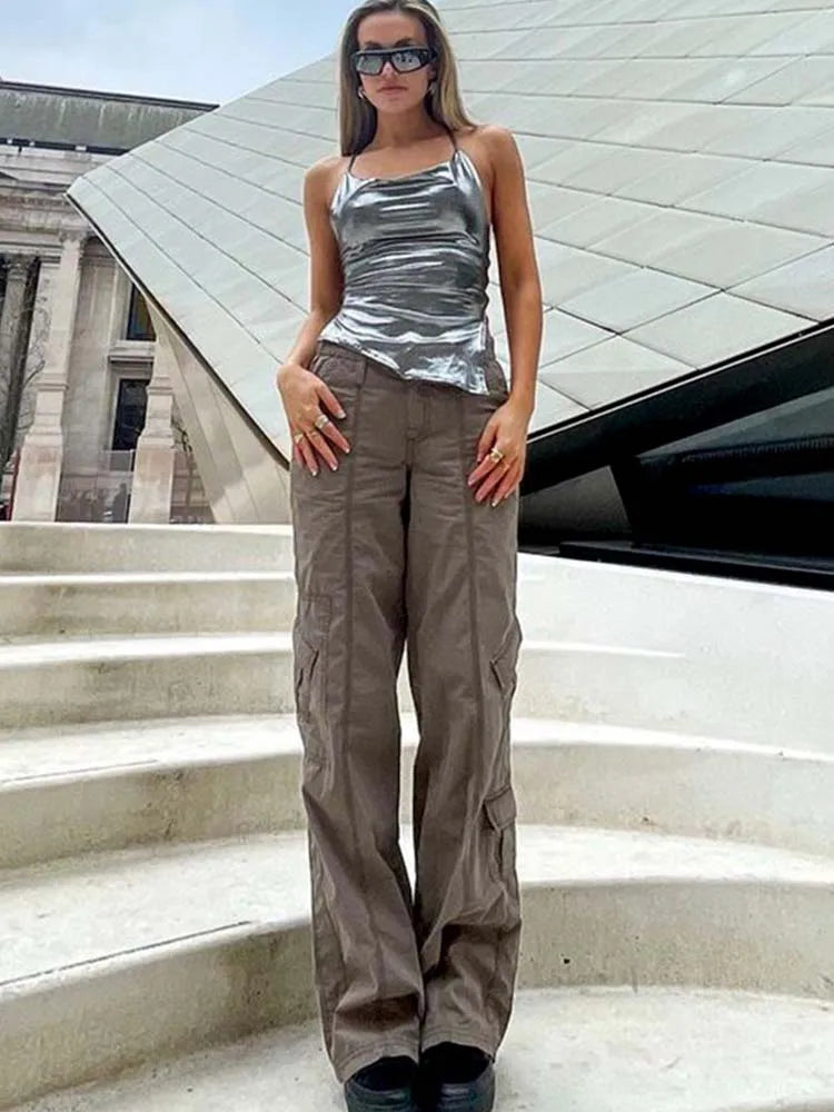 Solid Color Shiny Bodycon Sexy Style Vest Top New Summer Ladies Camisole Casual Basic 1