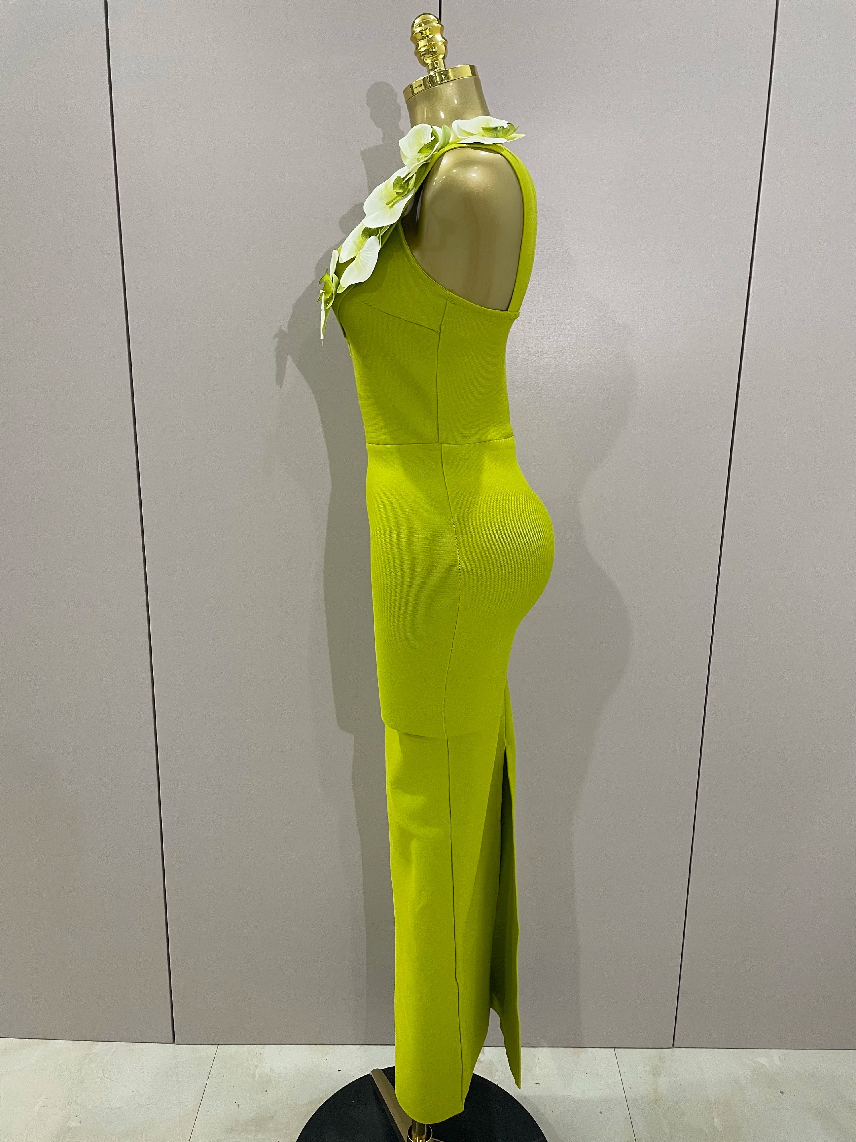 New Designer Bodycon Bandage Luxury Birthday Party Dress Women Elegant V Neck Appliques Maxi Long Celebrity Evening Prom Gowns