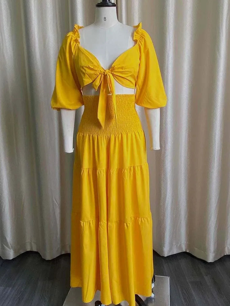 Plus Size Summer 2 Two Piece Set Women Bodycon Sexy Fashion Ladies Cropped Blouses Wide Leg Loose Pleated Woman Long Pant