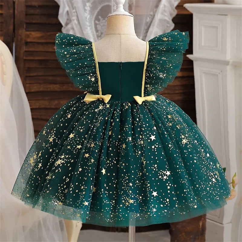 Princess tutu Kids Dresses For Girls Clothes Tulle Children New Year Carnival Dress Birthday Wedding Party Prom Costume 1-5Yrs