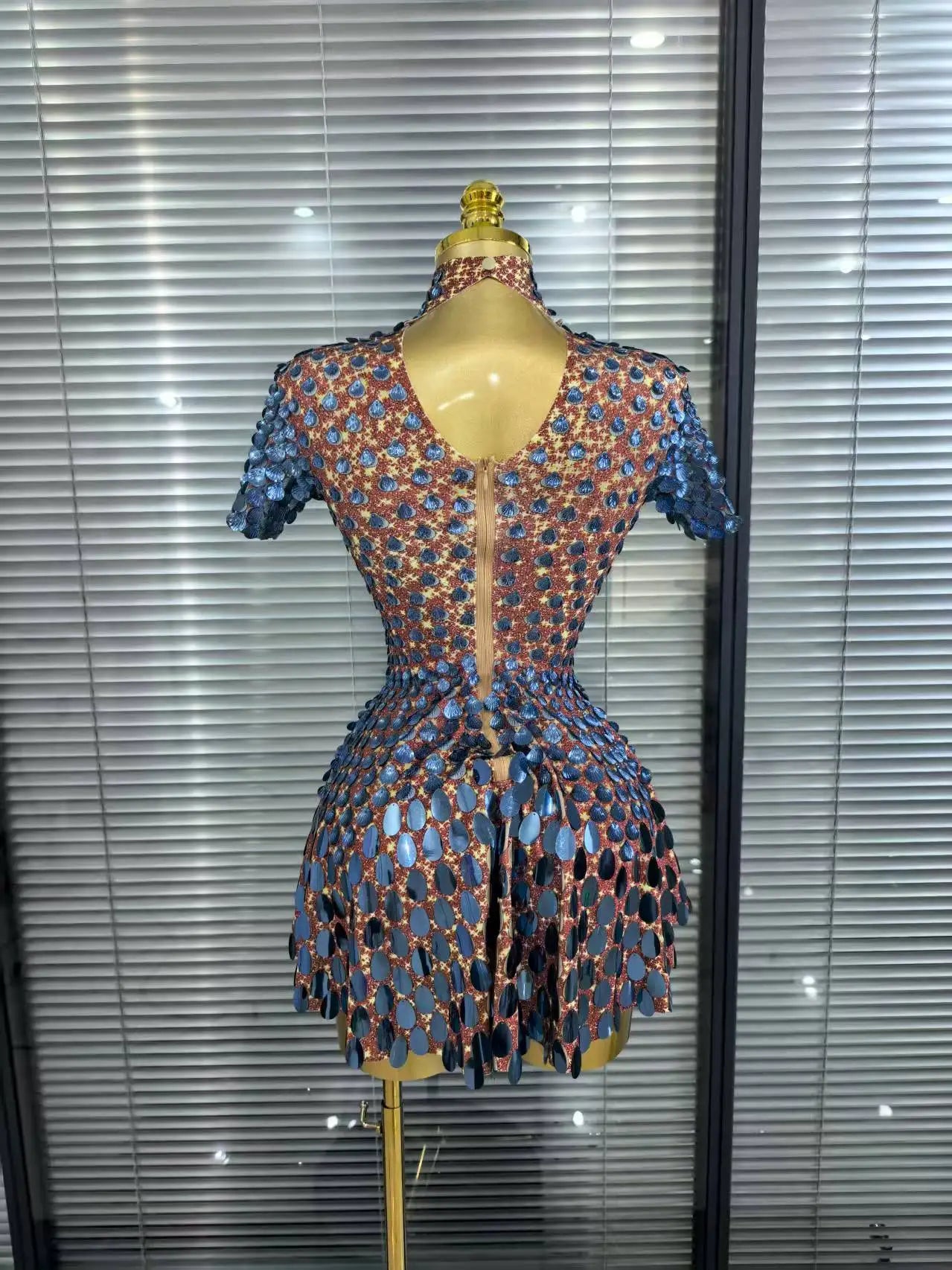 Nightclub Leotard Shining Lovely SequinsMini Dress Costume Celebrate RhinestoneBodysuit Birthday Silver Dresses