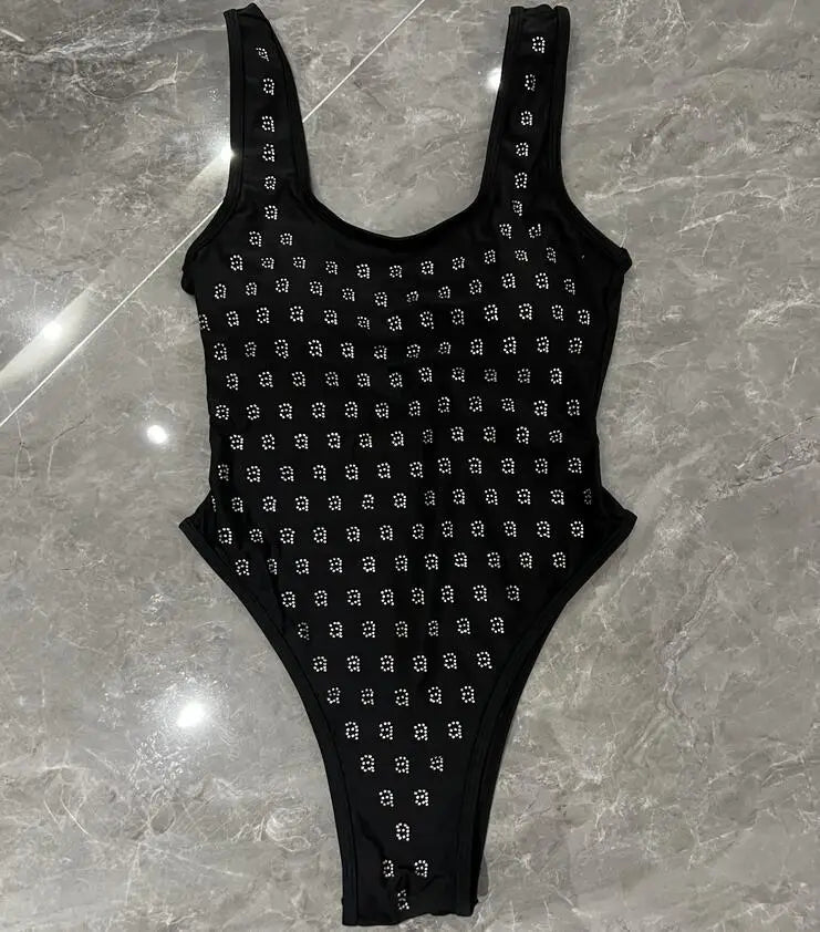 newest Fashion brand Women swimwears diamonds letters Swimwear Women swimsuits lady bikinis suits S M L XL body suits