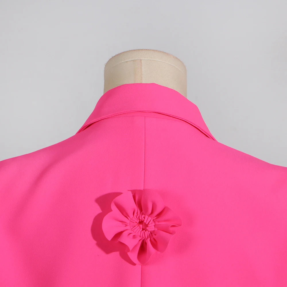 Fashion Spliced Appliques Elegant Jackets for Women Lapel Long Sleeves Patchwork Double Breasted Jacket Female New