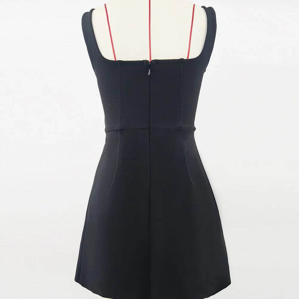 2025 Elegant Women's 3D Diamond Flower Bandage Dress Camisole Sleeveless A-line Mini Dresses Cocktail Banquet Dress Vestidos