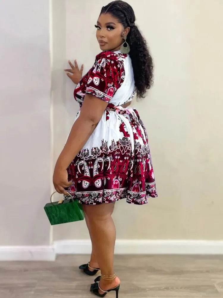 2 Piece Tops And Skirt Sets Plus Size Clothes Dresses For Women's Clothing 2025 Summer Autumn Big Size 3XL 4XL 5XL Oversize