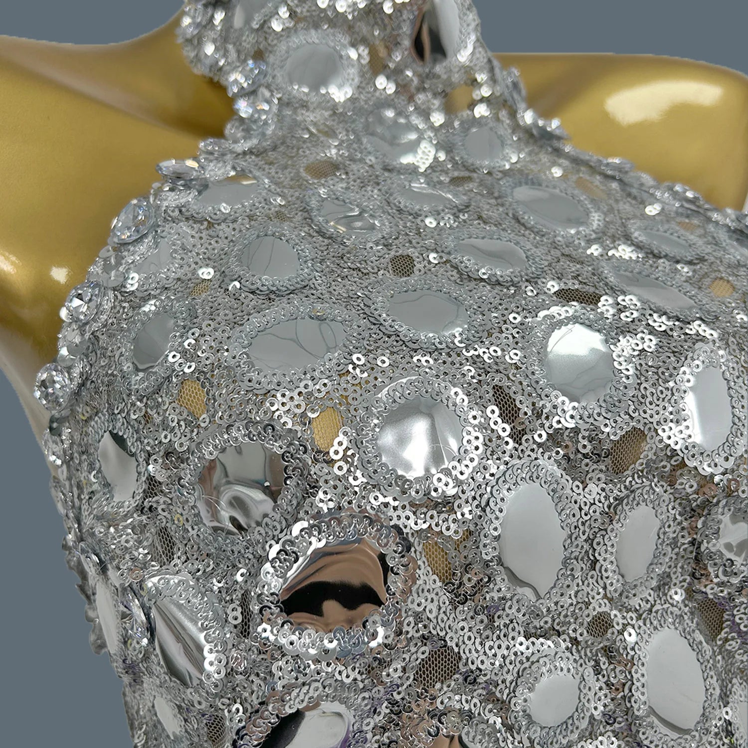 Sparkly Purple Sequins Leotard Bling Sexy Dance Fringes Bodysuit Costume Birthday Outfit Singer Stage Wear Yuanjing