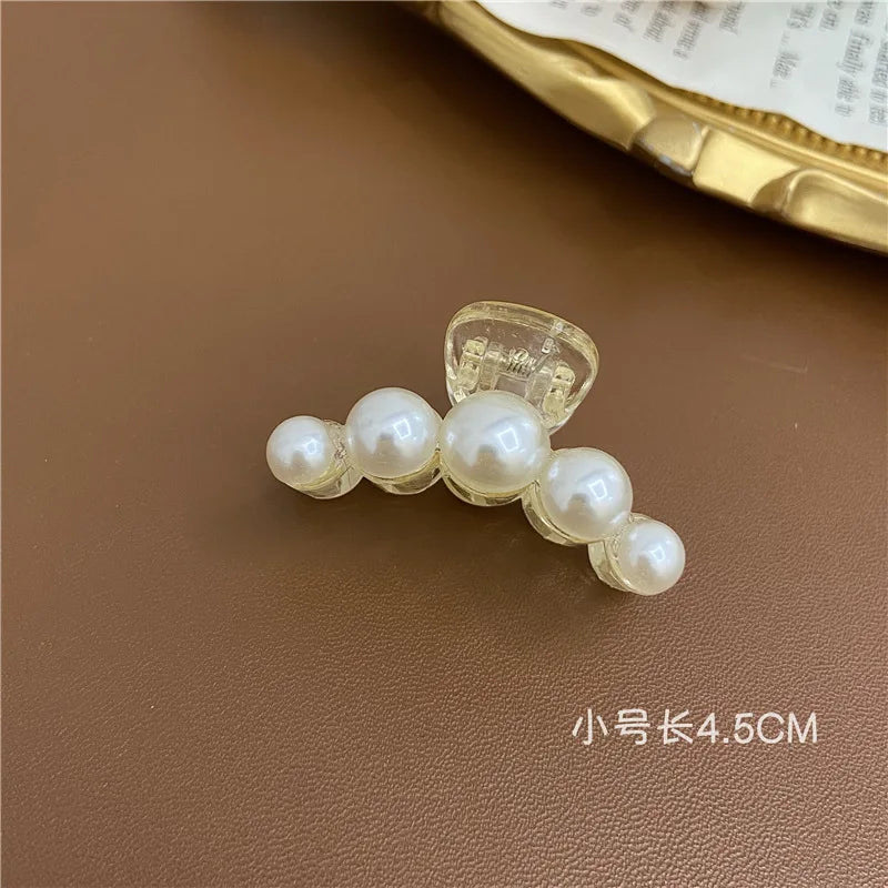 Elegant Big Pearl Hair Claws Clips for Women Big Size Acrylic Hair Clips Hairpins Hair Crab Barrettes Hair Accessories for Women 3
