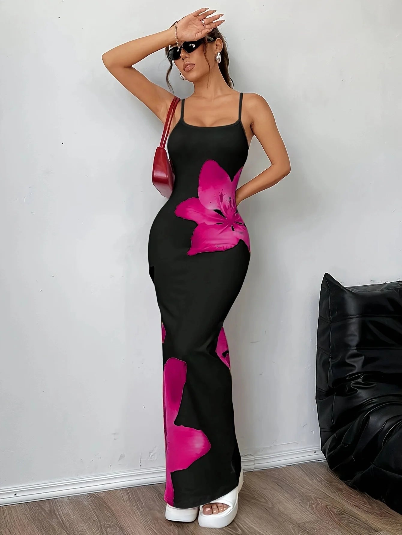 CM.YAYA Summer Women Sleeveless Strap O-neck Sexy 2024 Summer Long Evening Dress Knit Ribbon Night Club Party Maxi Dresses as picture 10