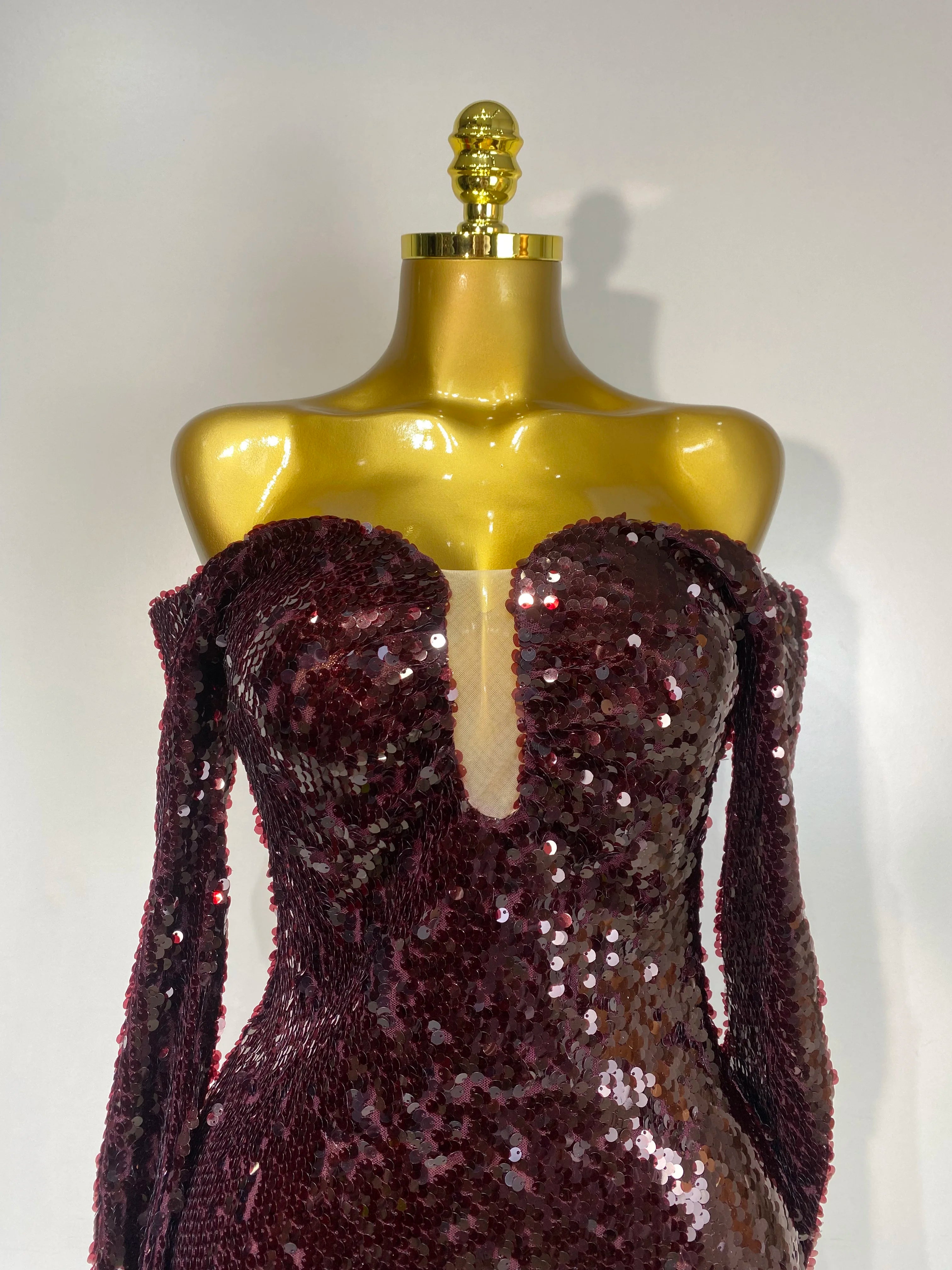 Women 2025 Luxury Sequin Celebrity Sexy Off Shoulder Long Bodycon Dress Elegant Evening Club Party Fashion Birthday Dresses