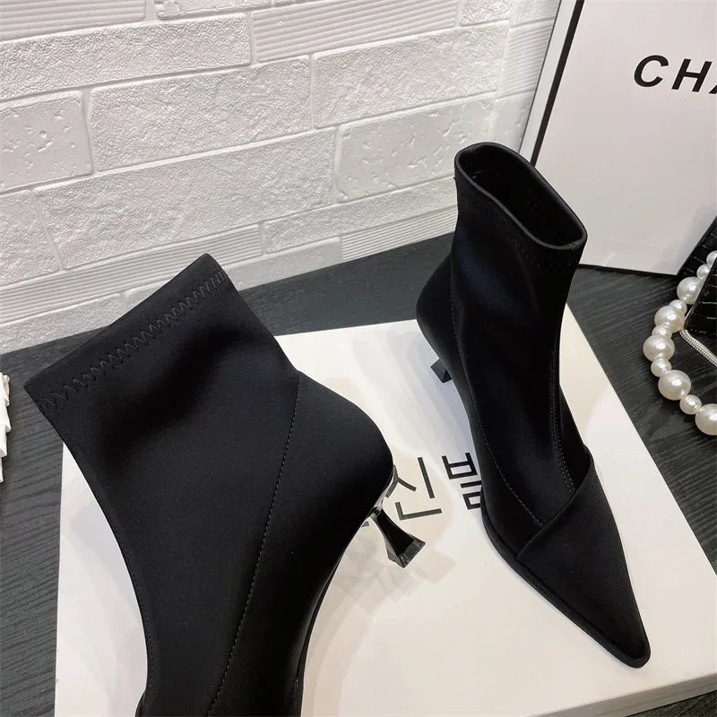 New Shoes for Women Autumn/winter Fashion Pointed Toe Stiletto Modern Women's Boots Hot Sale Short Boots