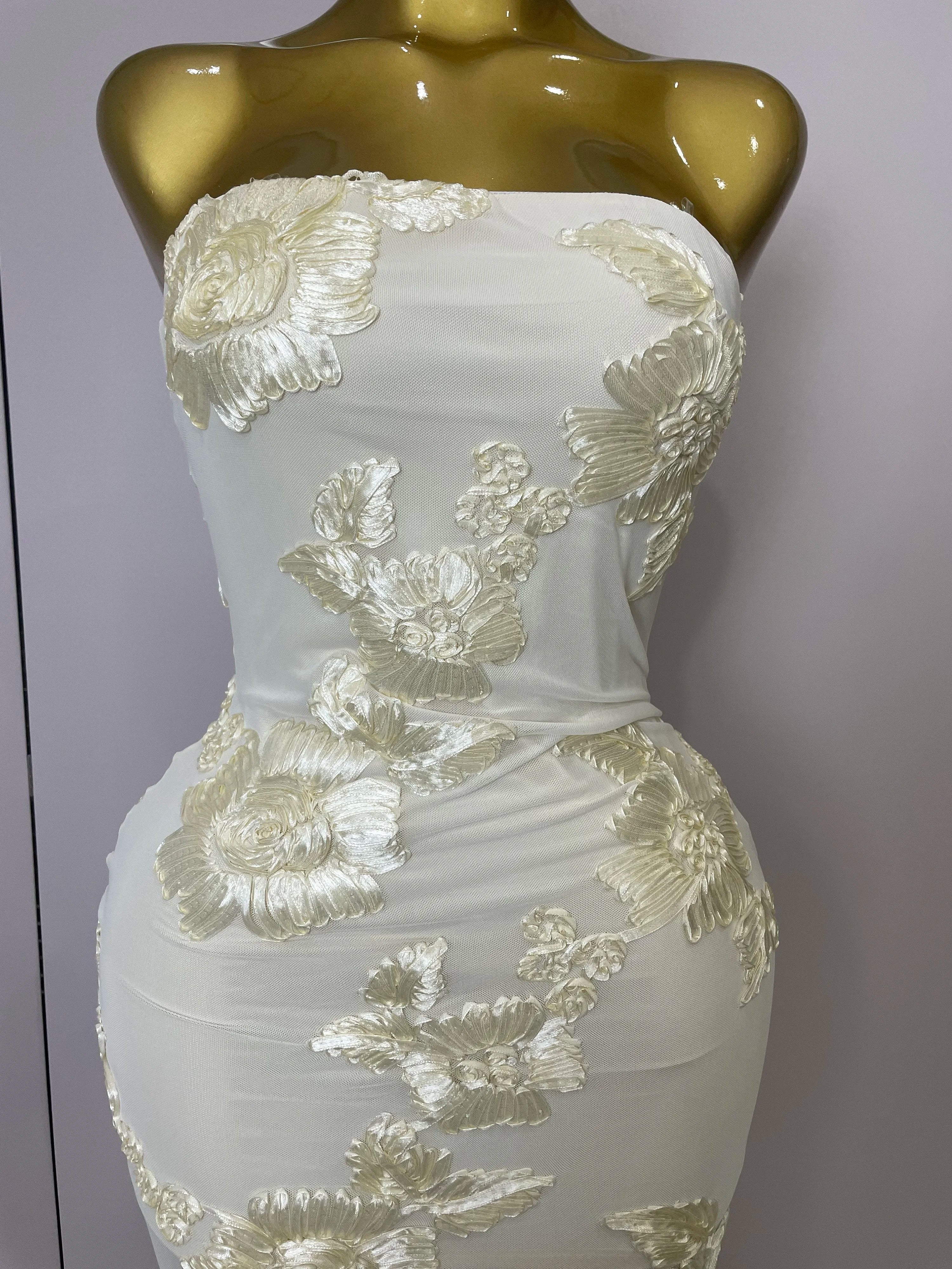 2025 New Top Quality Women Sexy Strapless Embroidery Floor-length Maxi Dress Celebrate Evening Party Prom Cocktail Outfit