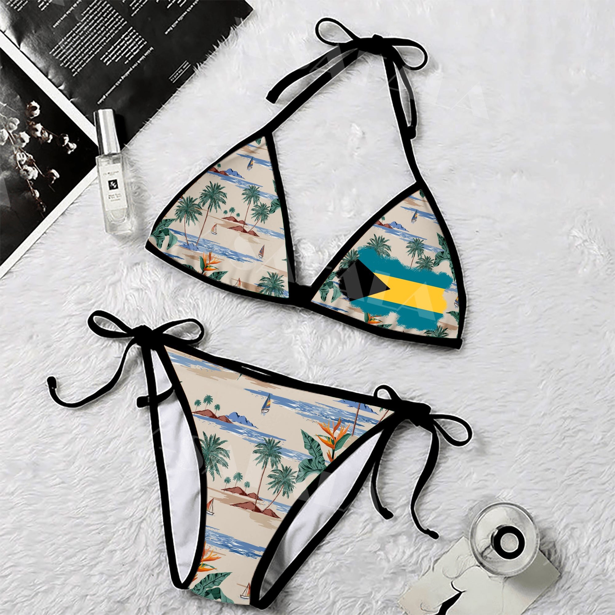 The West Indies Beautiful Bahamas Flag 3D Print Women Micro Bikini Set Summer Beachwear Sexy Beach Bathing Suits WE13 1
