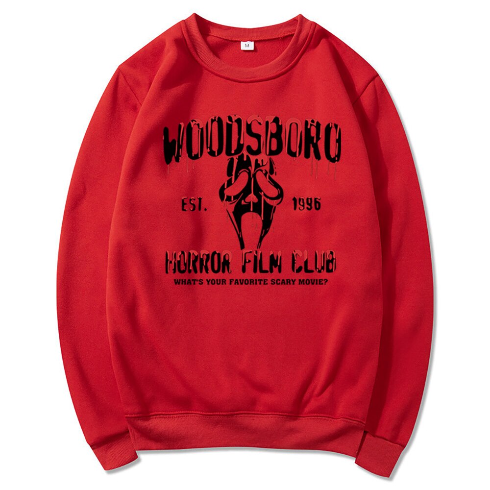 Scream Movie Woodsboro High Sweatshirt Ghostface Graphic Sweater Horror Film Club Halloween Crewneck Sweatshirts Hipster Tops