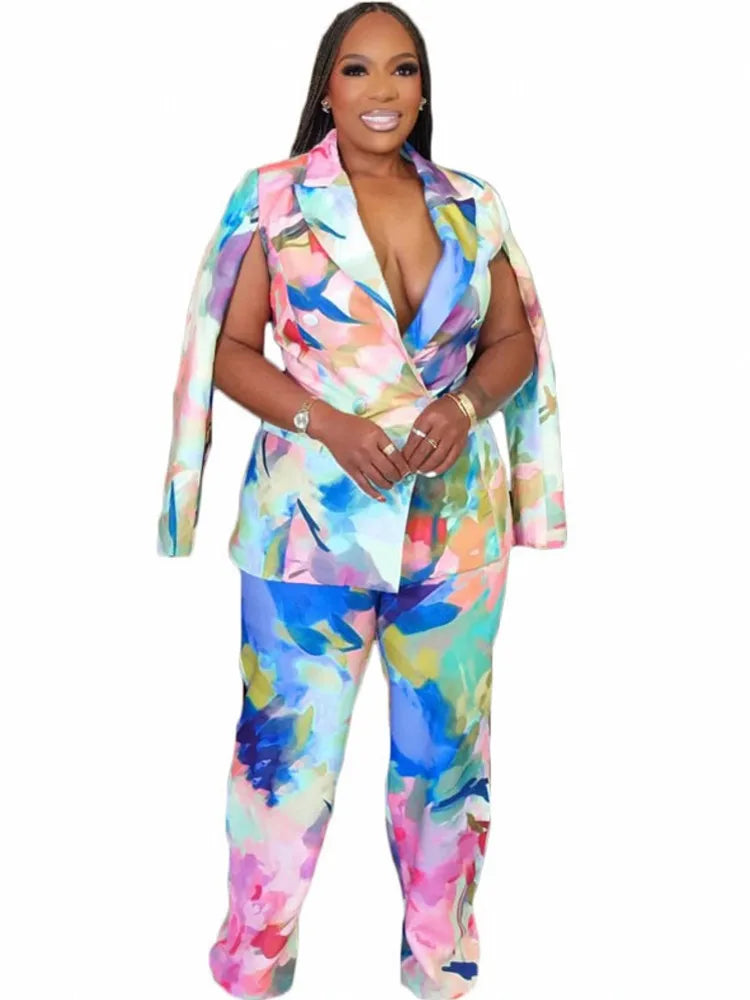 2 Piece Women Sets 2025 Plus Size Autumn Winter Matching Sets Black Two Pieces Sets Top Pants Suits Outfits Clothing